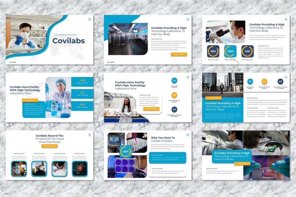 Covilabs Slide Preview - Covid Medical Powerpoint.
