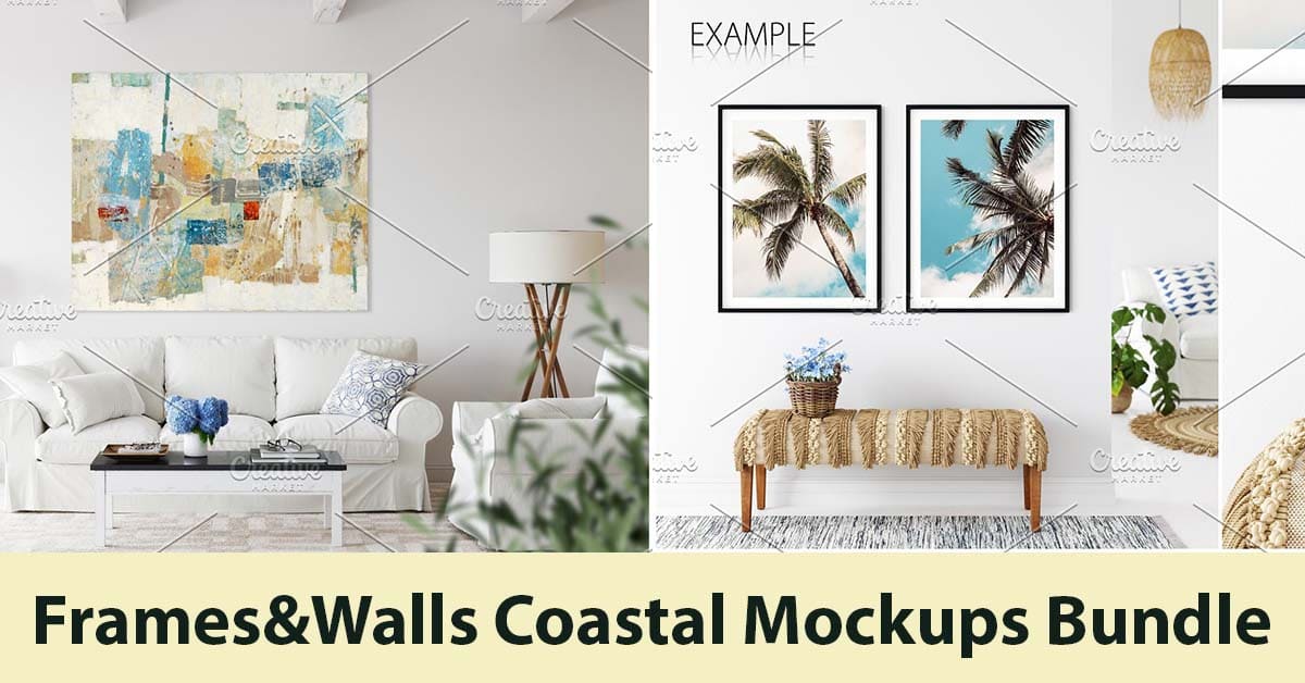 FramesWalls Coastal Mockups Bundle Facebook.