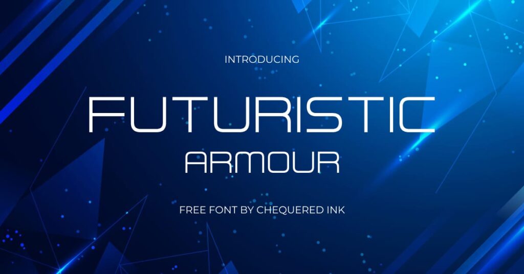 Free Font Futuristic Armour Facebook Collage Image by MasterBundles.
