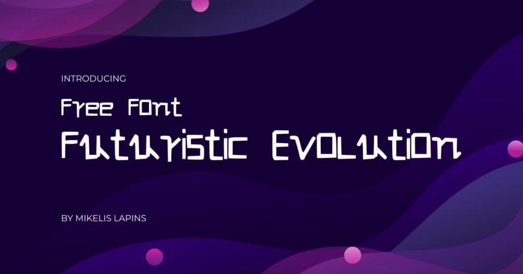 Free Font Futuristic Evolution MasterBundles Facebook Collage Image.