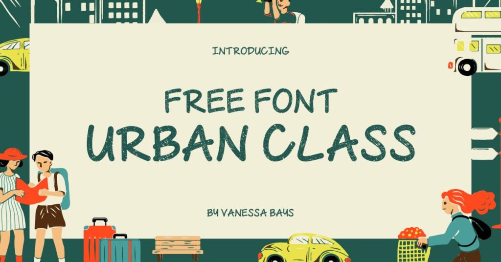 Free Font Urban Class Facebook Preview by MasterBundles.