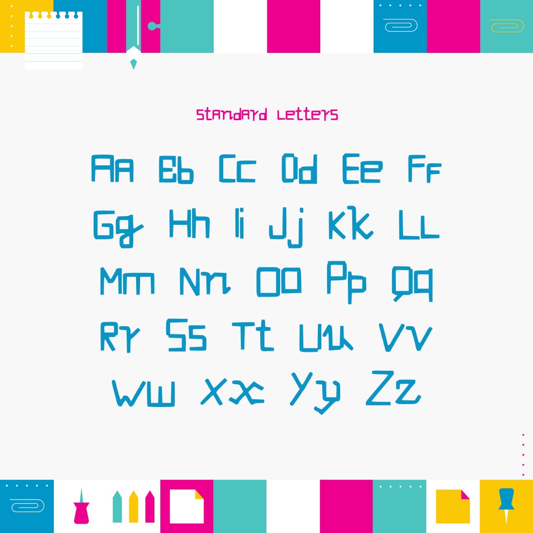 Free Font for teachers Standart Letters Preview by MasterBundles.