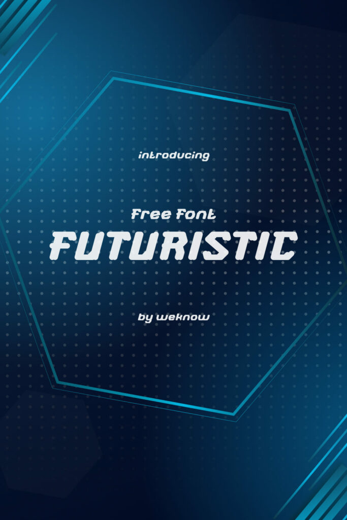 Free Futuristic Font Pinterest Collage Image by MasterBundles.