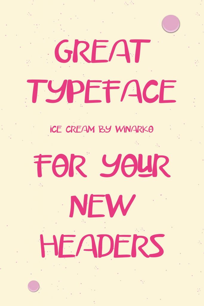 Free Ice Cream Script Example Pinterest Collage Image by MasterBundles.