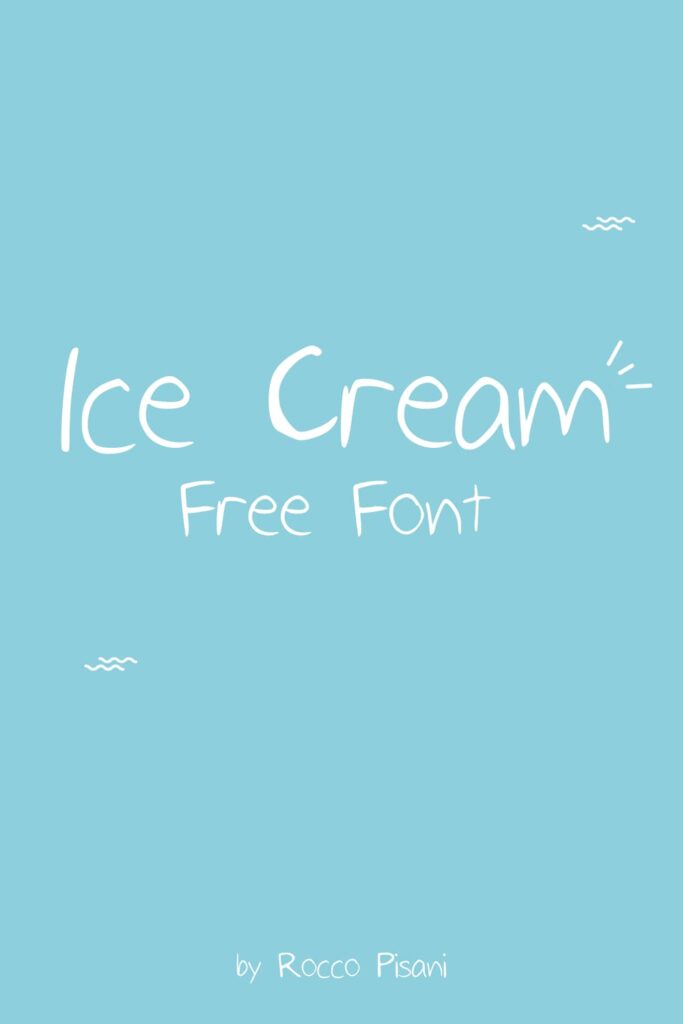 Free Ice Cream Script Font Awesome Pinterest Collage Image by MasterBundles.