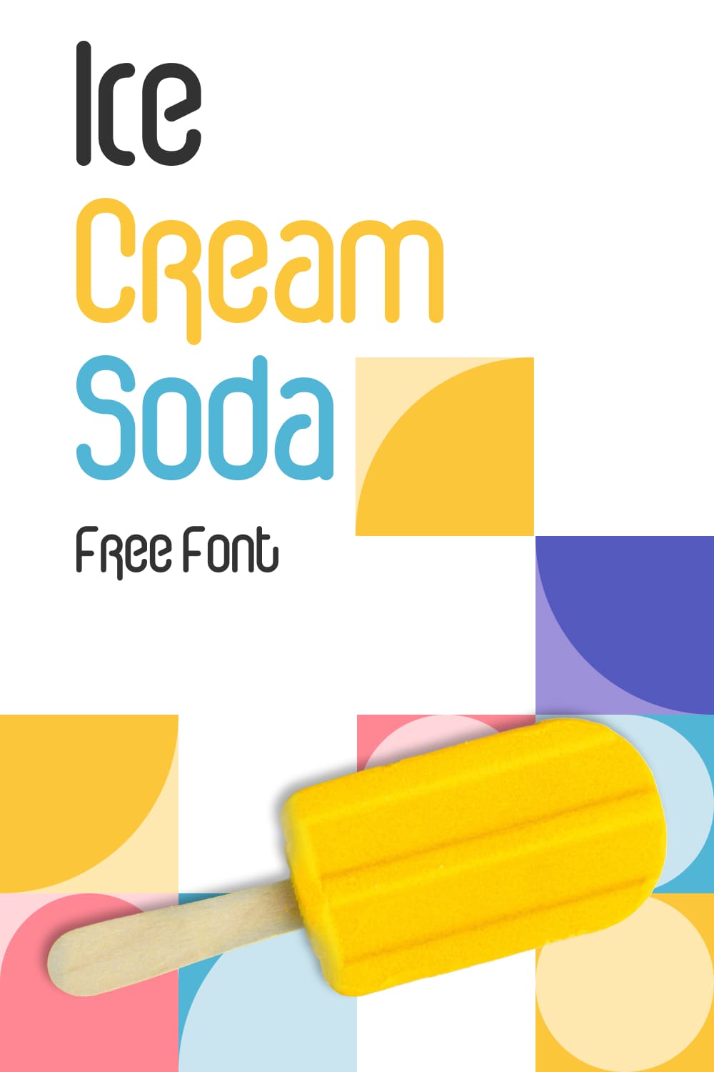 Free Ice Cream Soda Font Colorful Pinterest Preview by MasterBundles.