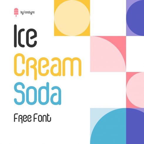 Free Ice Cream Soda Font Main Cover by MasterBundles.