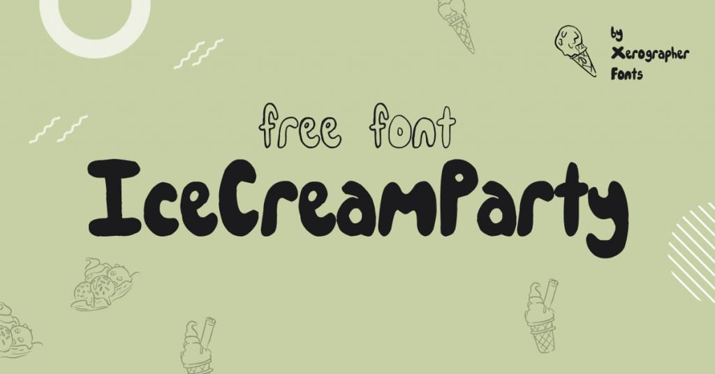 Free IceCreamParty Font Facebook Collage Image by MasterBundles.