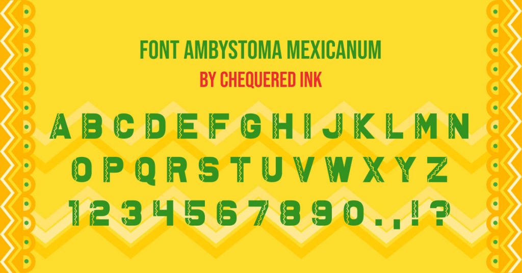 Free Mexican Font Ambystoma Mexicanum Facebook Collage Image by MasterBundles.
