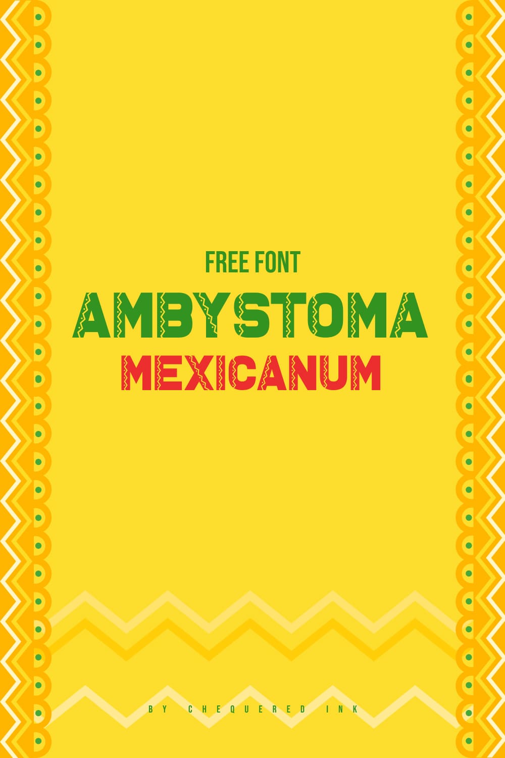 Free Mexican Font Ambystoma Mexicanum Yellow Pinterest Preview by MasterBundles.