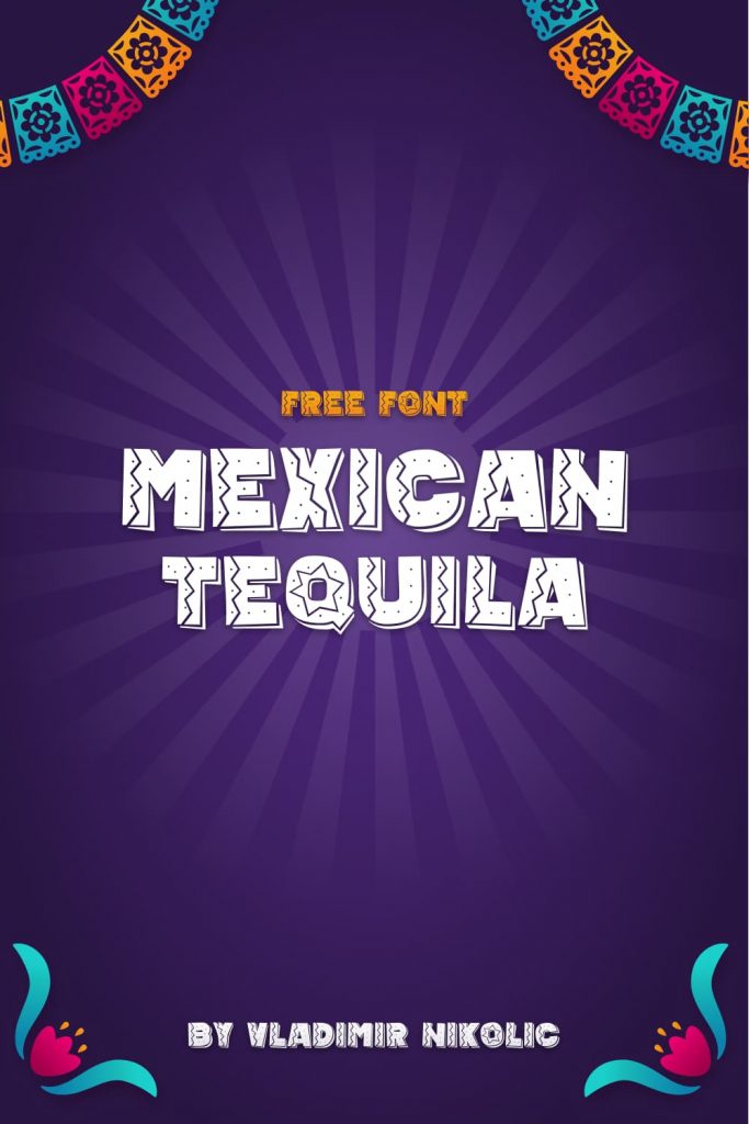 Free Mexican Font Mexican Tequila Pinterest Bright Collage Image by MasterBundles.
