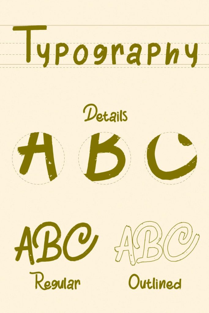 Free Rustic Wedding Font Details Preview for Pinterest.