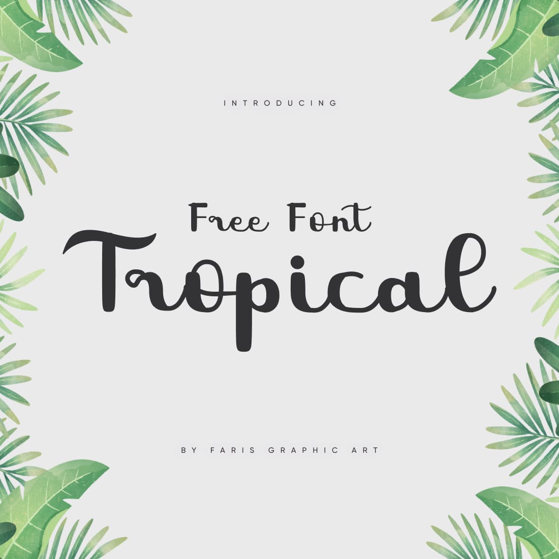Free Tropical Font Main Cover by MasterBundles.