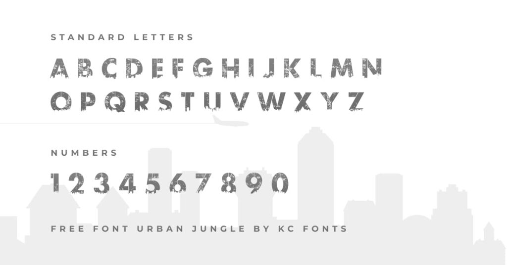 Free Urban Jungle Font MasterBundles Facebook Collage Image.