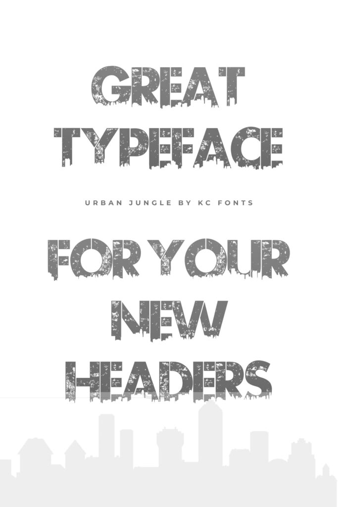 Free Urban Jungle Font Pinterest Collage Image with Example Phrase.