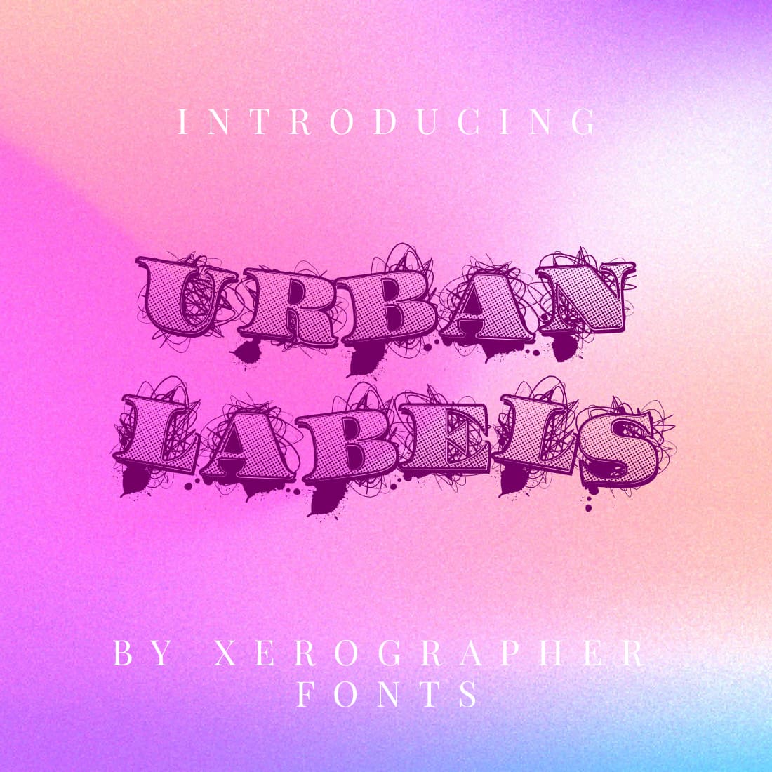 Free Urban Labels Font Bright Main Cover by MasterBundles.