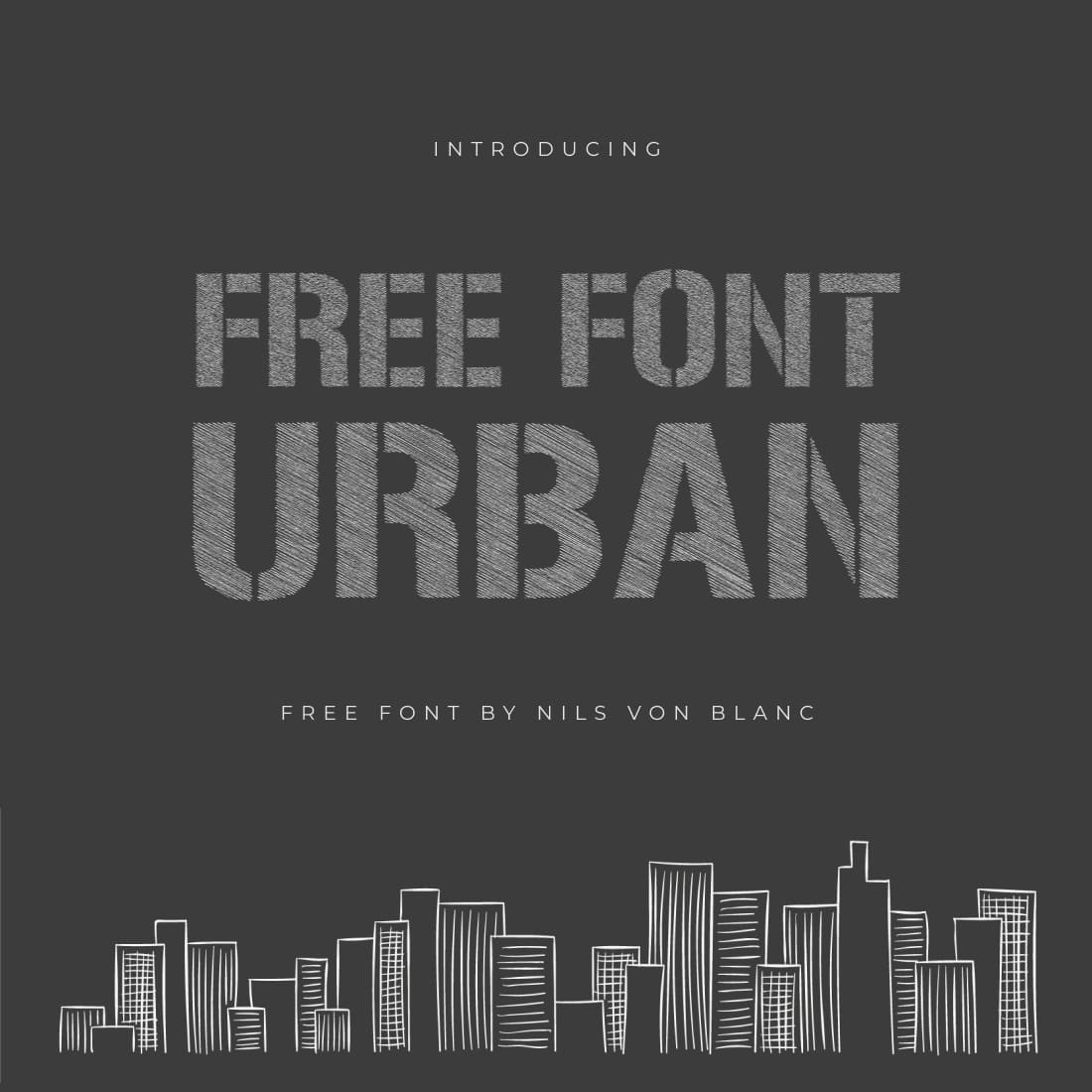 Free Urban Sketch Font Gray Main Cover by MasterBundles.
