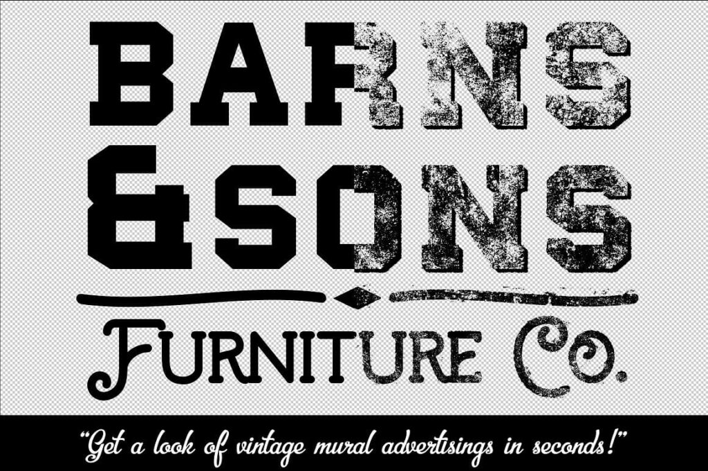 Barns & Sons Ghost Signs for Adobe Illustrator.