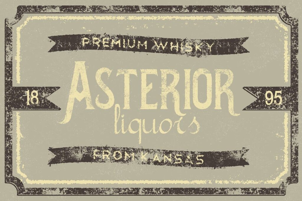 Grunge ad with Ghost Signs for Adobe Illustrator effect.