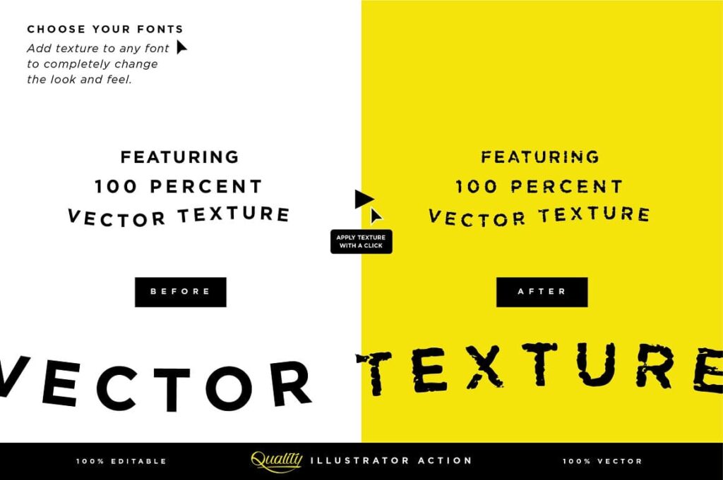 Applying Hard Pressed Vector Texture to fonts.
