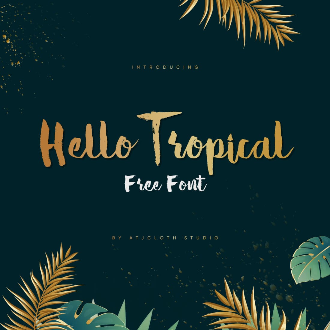 Hello Tropical Free Font Incredible MasterBundles Main Cover.