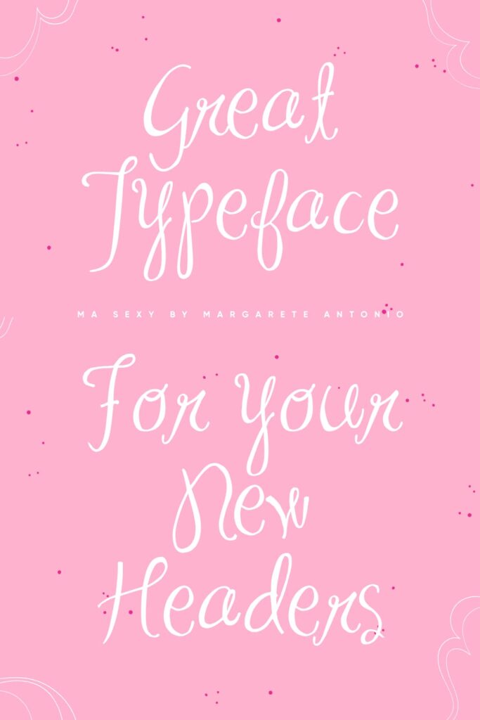 Ma Sexy Free Font Pink Preview Font Example.