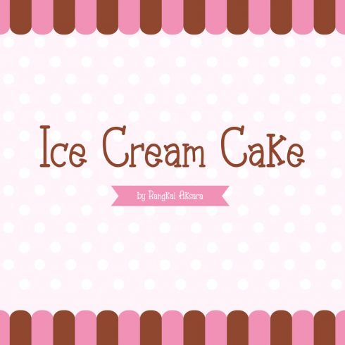 MasterBundles Main Preview for Beautiful Free Ice Cream Cake Font.