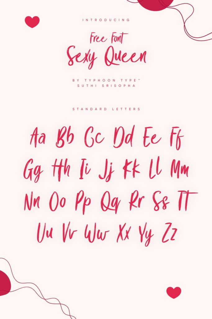 MasterBundles Pinterest Collage Image with Sexy Queen Free Font Standart Letters.