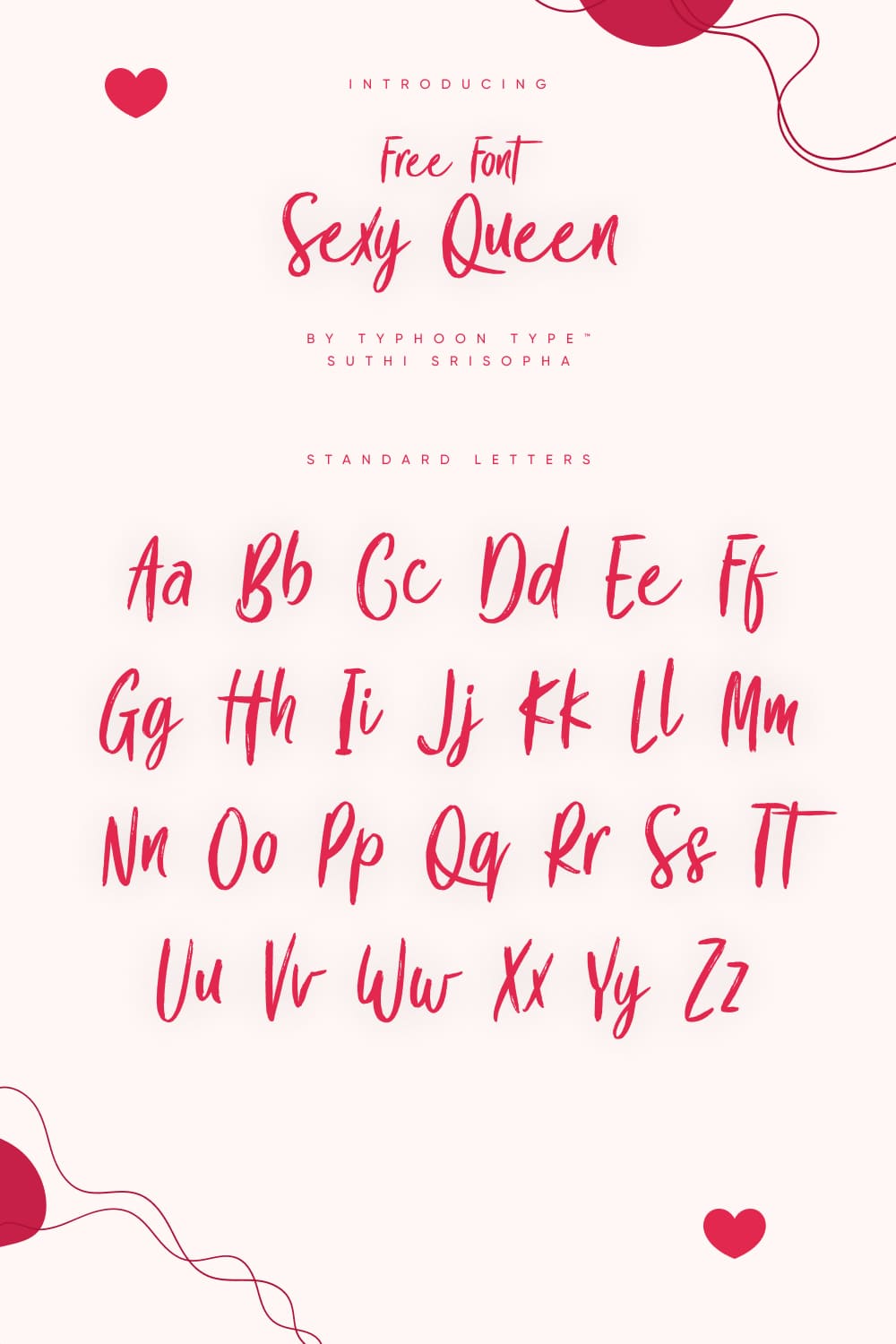 MasterBundles Pinterest Collage Image with Sexy Queen Free Font Standart Letters.
