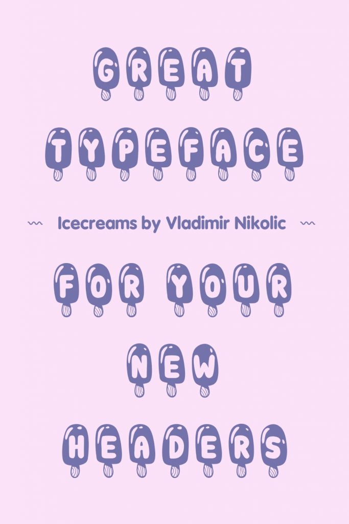 MasterBundles Pinterest Example Phrase using Free Ice Cream Font.