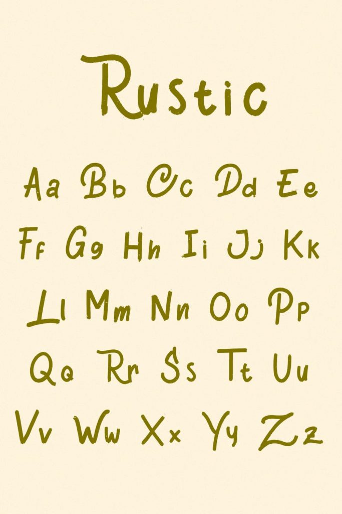 MasterBundles Pinterest Preview for Free Rustic Wedding Font Alphabet.