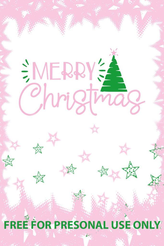 Merry Christmas Free SVG MasterBundles Pinterest Collage Image.