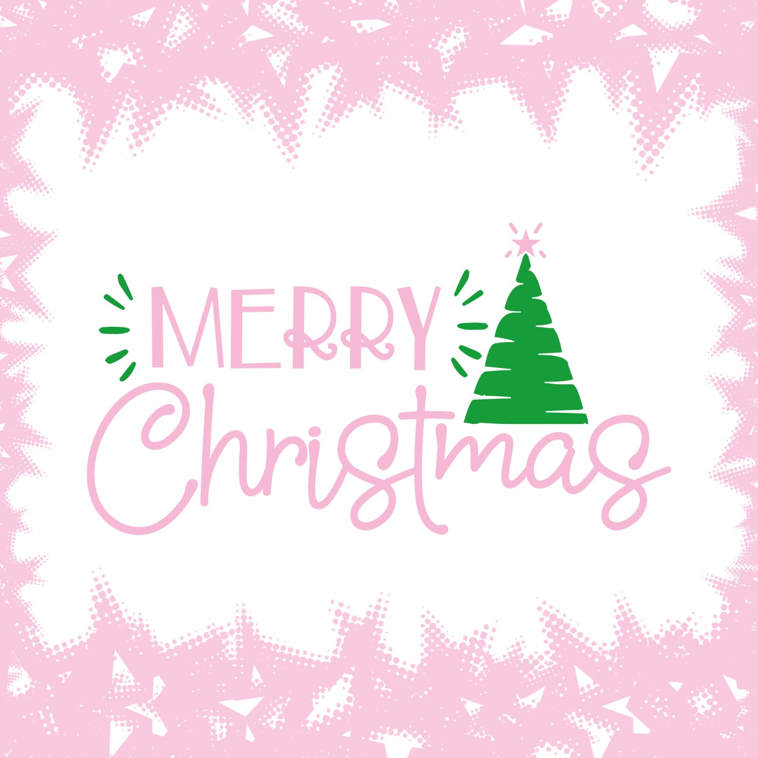 Merry Christmas Free SVG Pink Cover Preview.