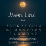 Moon Line Unique Monoline Script Font cover image.