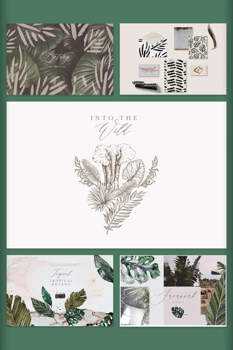 Tropical Ethno Watercolor & Patterns | Master Bundles