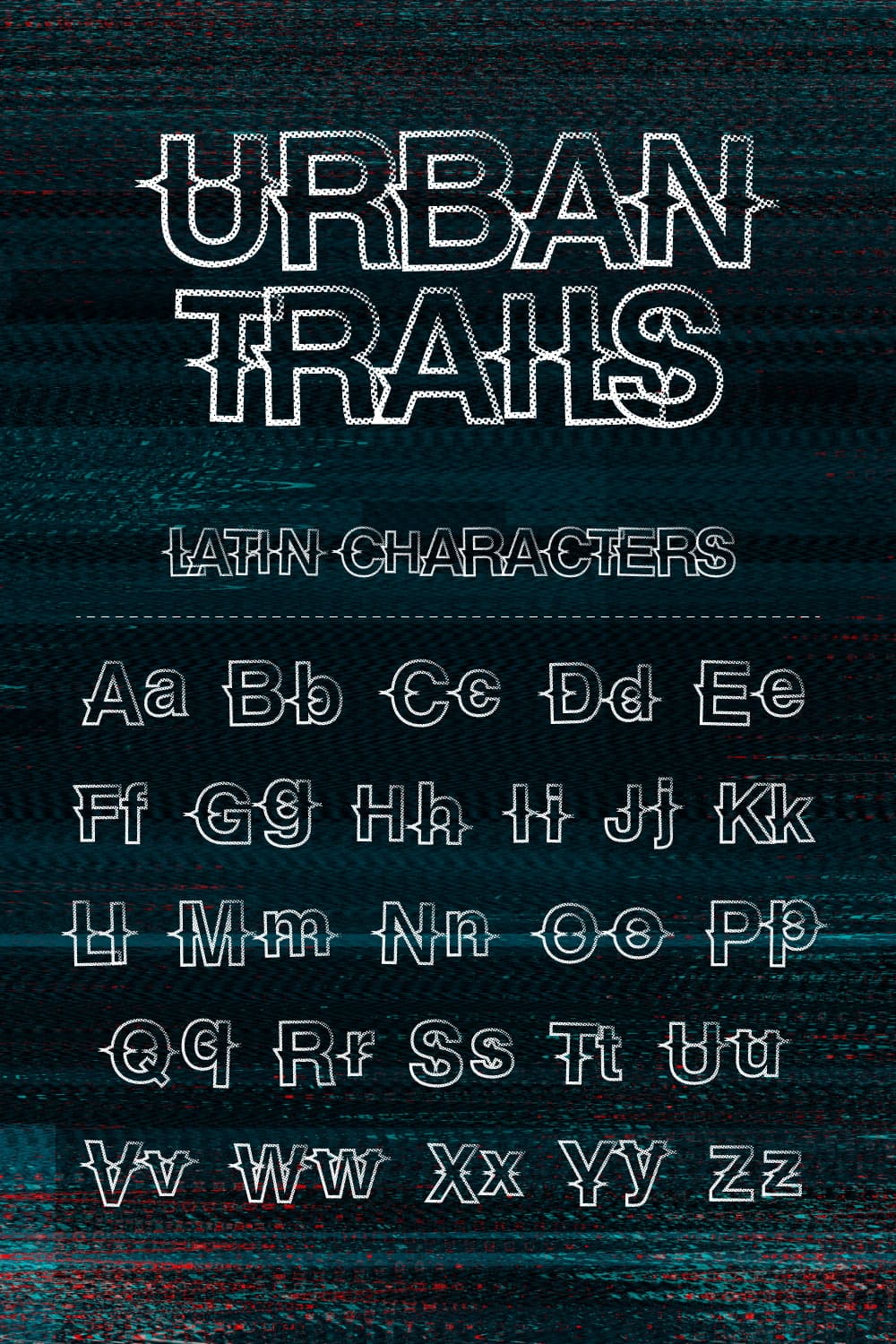MasterBundles Pinterest Collage Image with Free Urban Trails Font Characters.