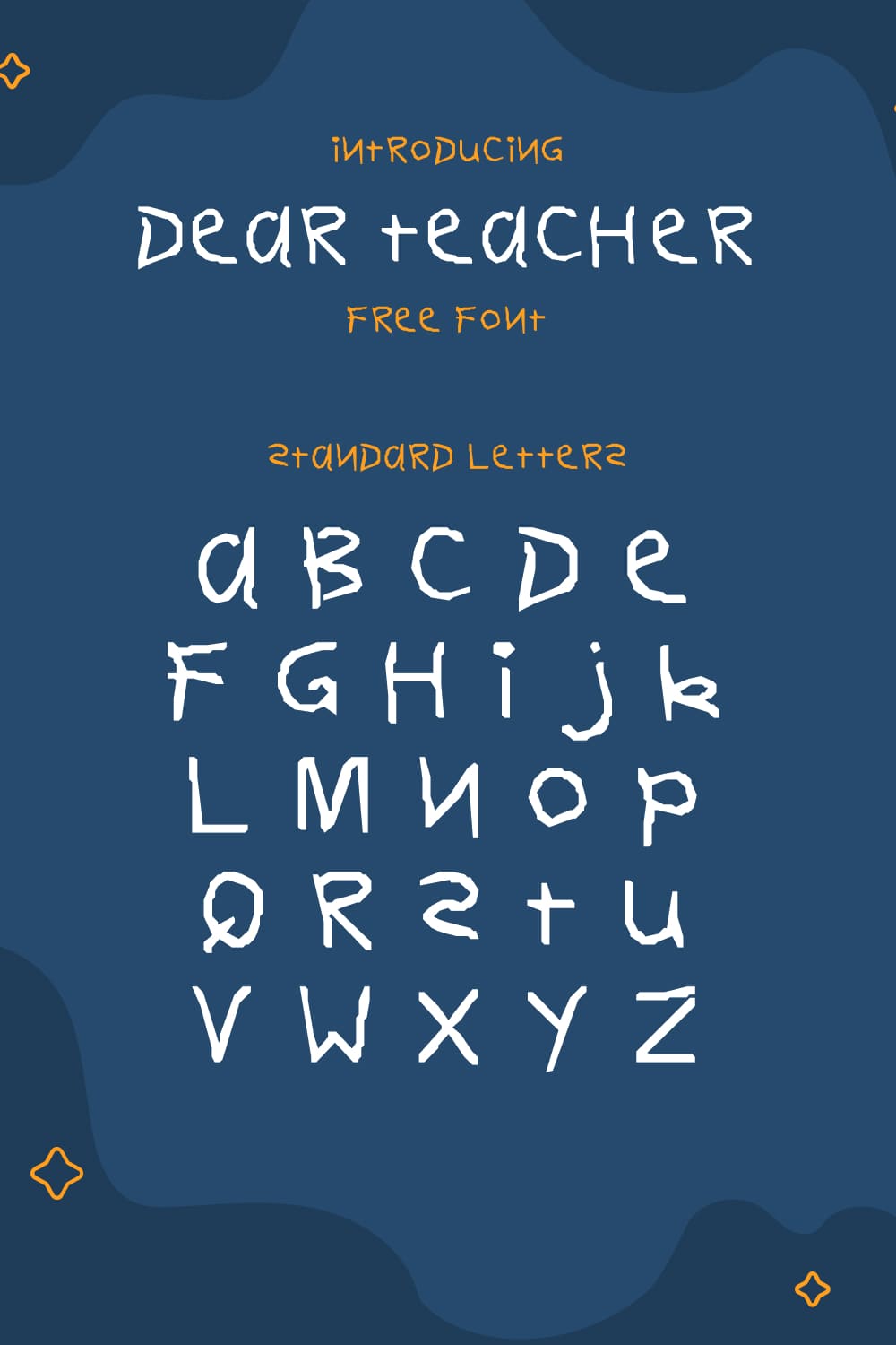 MasterBundles Pinterest Preview with Free Font Dear Teacher Standart Letters.