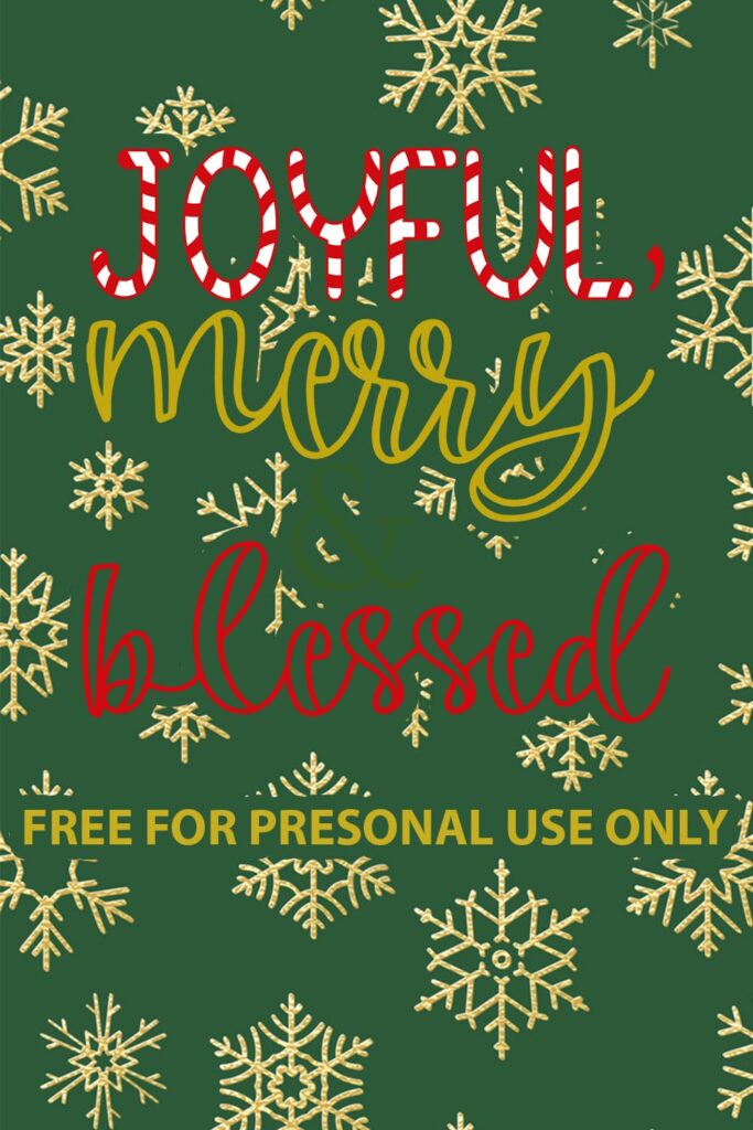 Pinterest preview joyful merry blessed by MasterBundles.