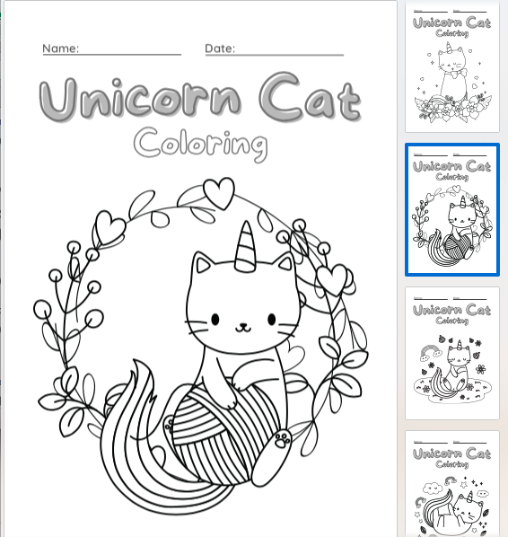 Pages PDF Unicorn Coloring Pages.