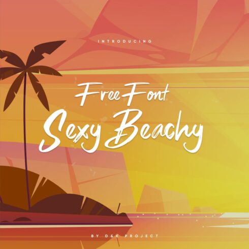 Sexy Beachy Free Font Main Cover by MasterBundles.