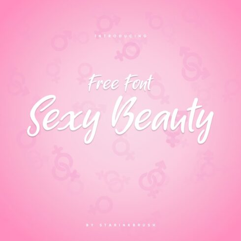 Sexy Beauty Free Font Pink Main Cover by MasterBundles.