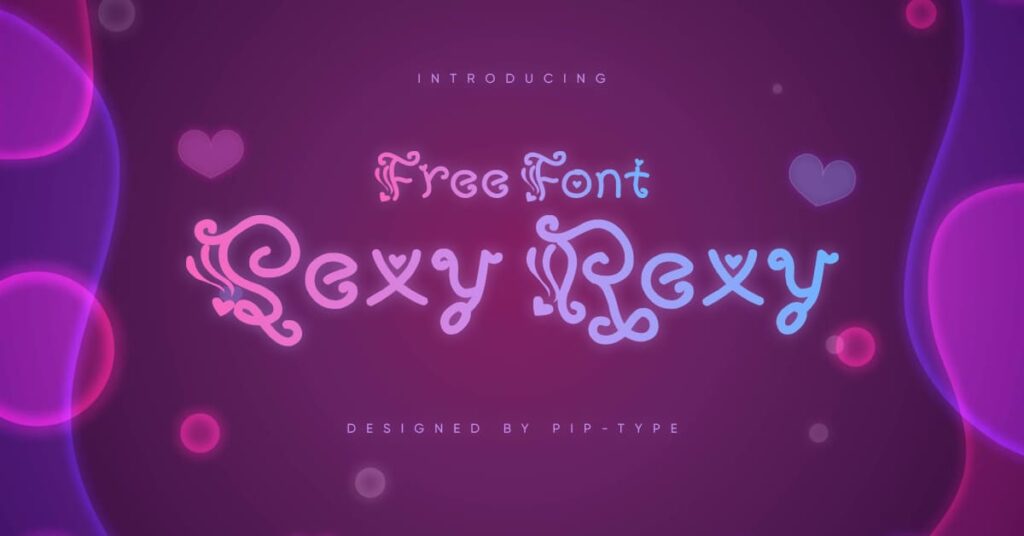 Sexy Rexy Free Font Awesome MasterBundles Facebook Collage Image.