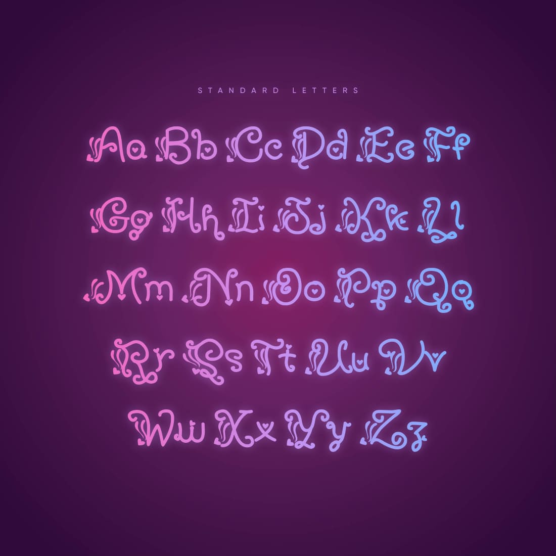 Sexy Rexy Free Font MasterBundles Alphabet Preview.