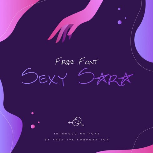 Sexy Sara Free Font Main Cover Preview by MasterBundles.