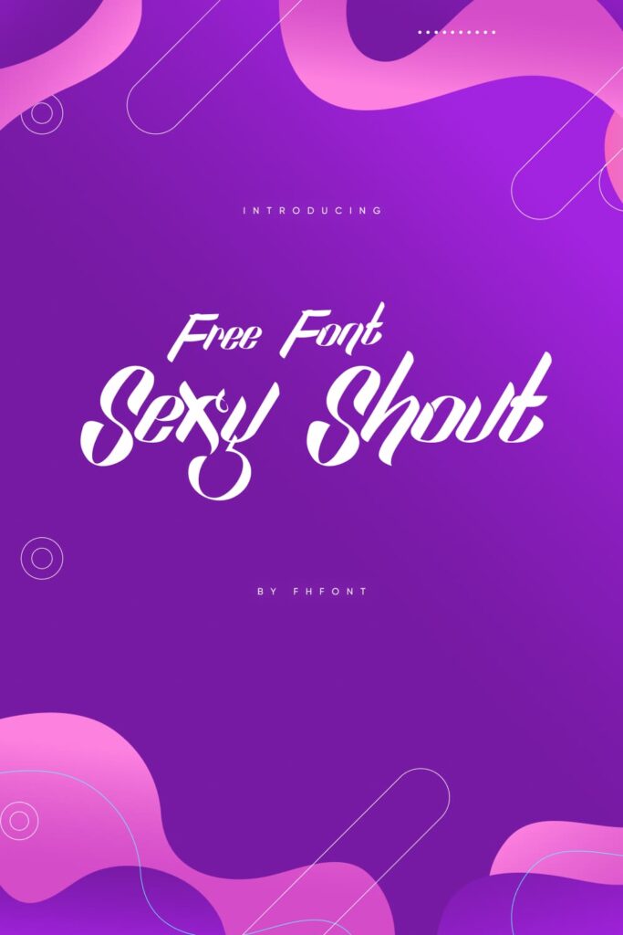 Sexy Shout Free Font Pinterest Collage Image by MasterBundles.