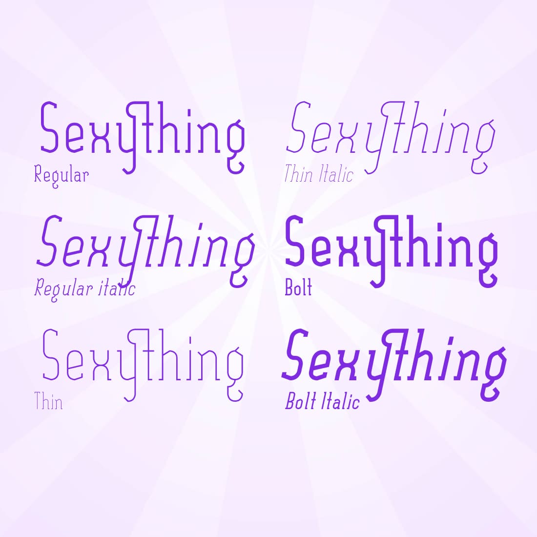 Sexything Free Font Cover with Fonts Preview by MasterBundles.