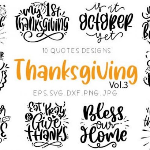 Thanksgiving Quotes SVG Bundle Vol 4
