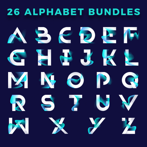 Aurora Alphabet Bundle High-Res preview image.