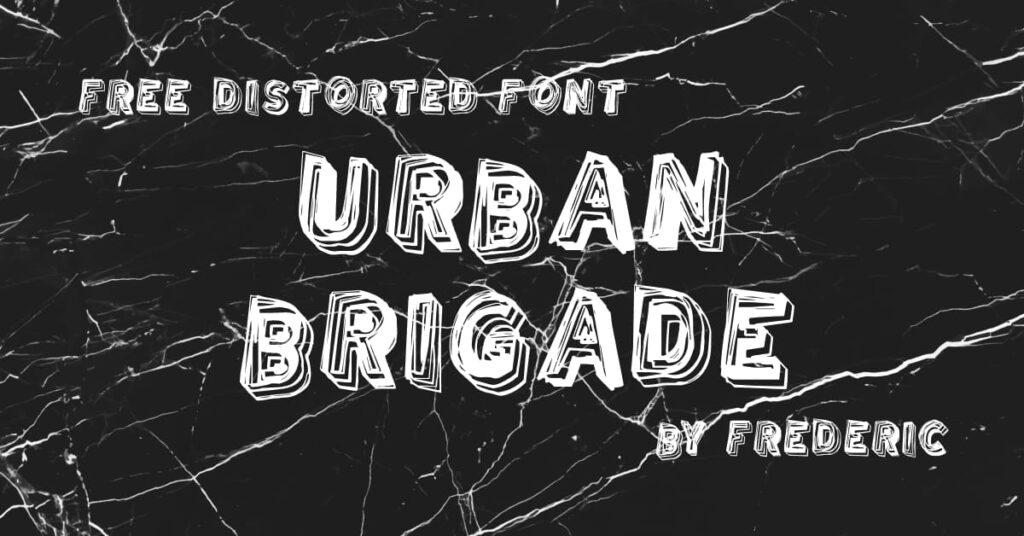 Urban Brigade Free Font Black and White Facebook Preview by MasterBundles.