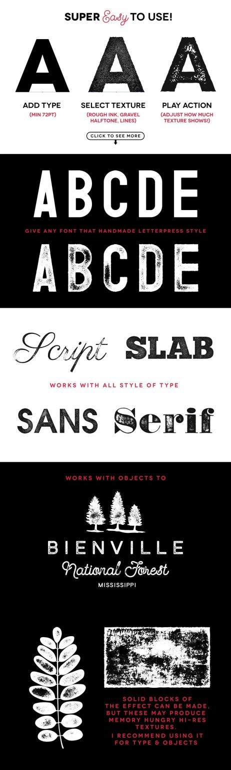 letterpress illustrator graphic style download